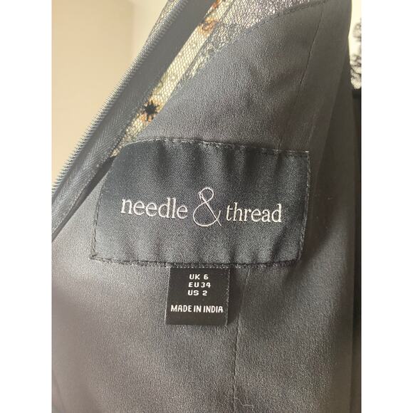 NWT NEEDLE & THREAD DRESS 2 BLACK MILKMAID WITCHY EDGY WHIMSIGOTH EVENT COCKTAIL - Picture 4 of 16